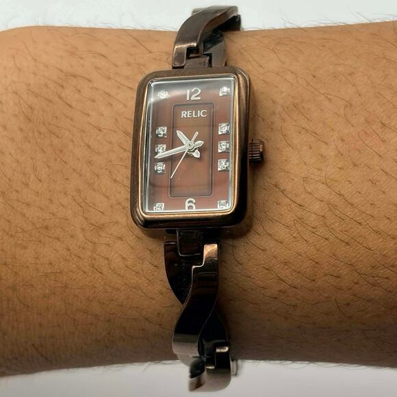 Y2K Brown Relic Twist Watch - Picture 2 of 5